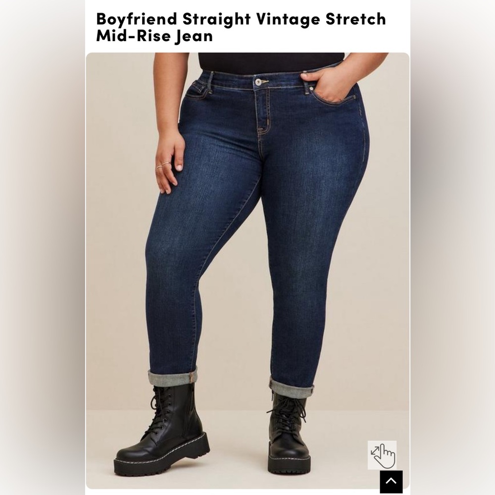 Torrid boyfriend straight vintage stretch jeans sz 24R